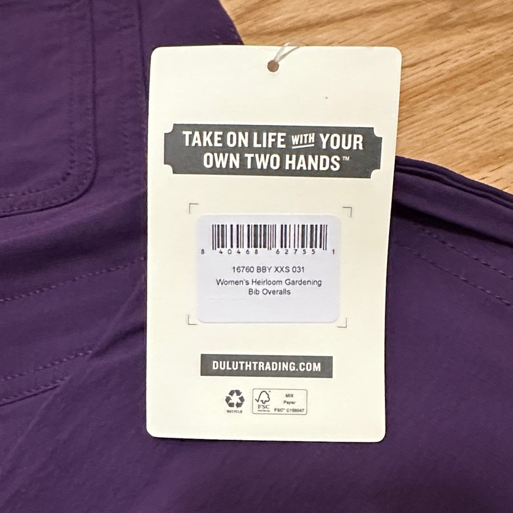 Duluth Trading Co Women's Deep Purple Overalls - Picture 2 of 3